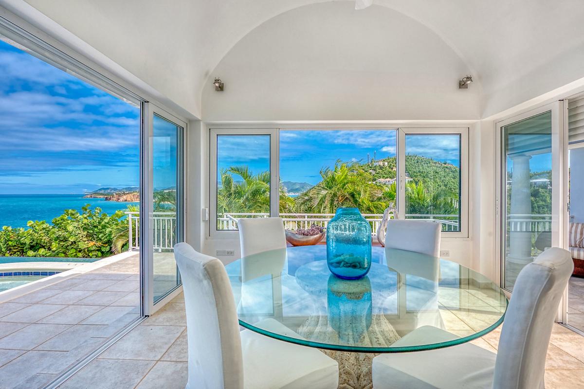 Luxury Pool Villa St Martin - Outdoor dinning